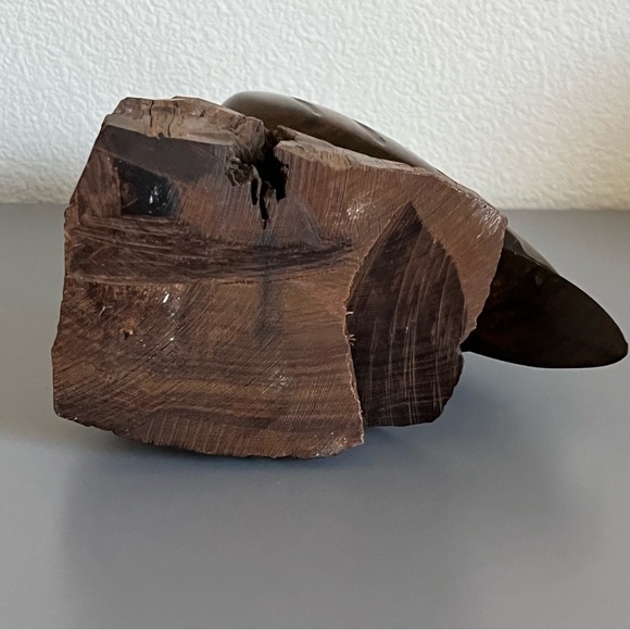 Vintage 11" Large Ironwood Quail Bird on Rock Wood Sculpture Carving READ - Picture 14 of 14